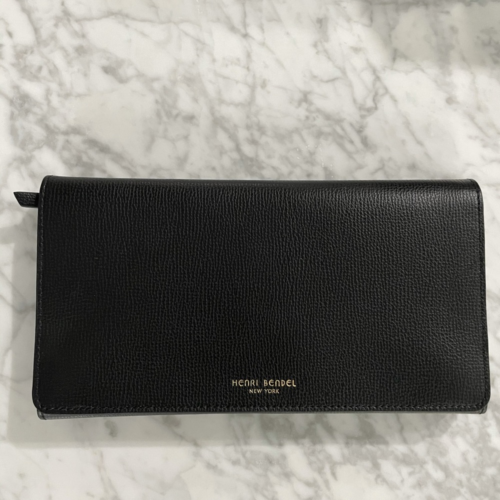 NWT Henri Bendel W 57 Folding Jewelry Case leather